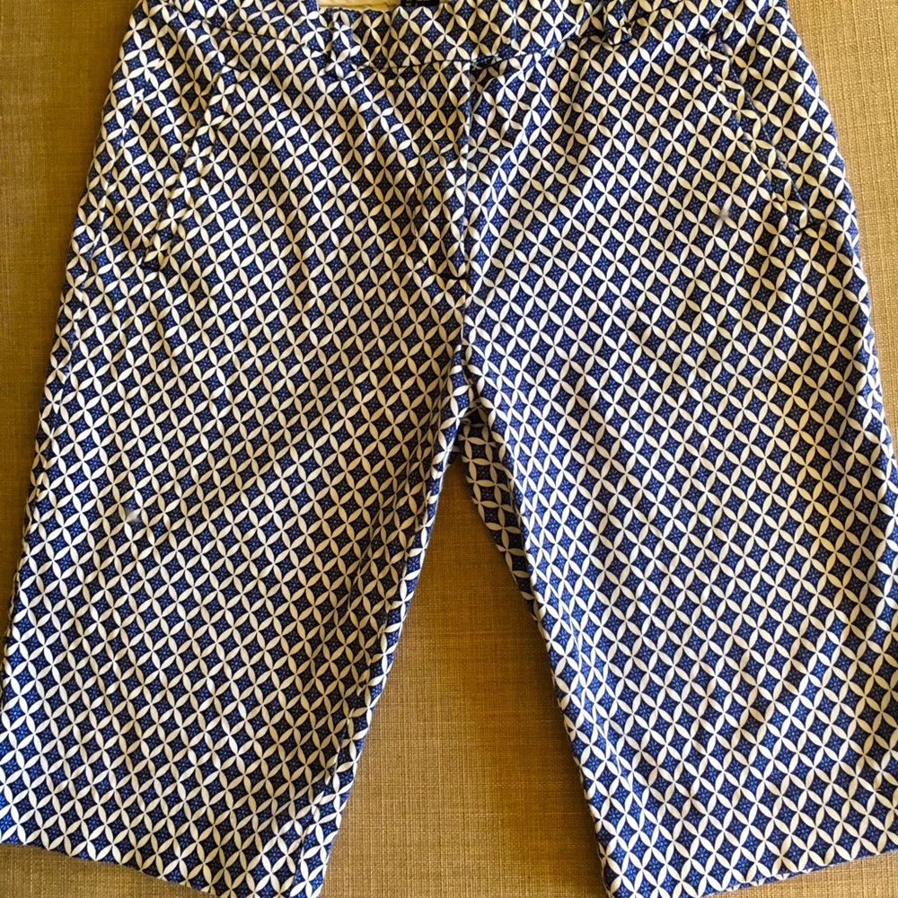 Preppy blue and white shorts. XS